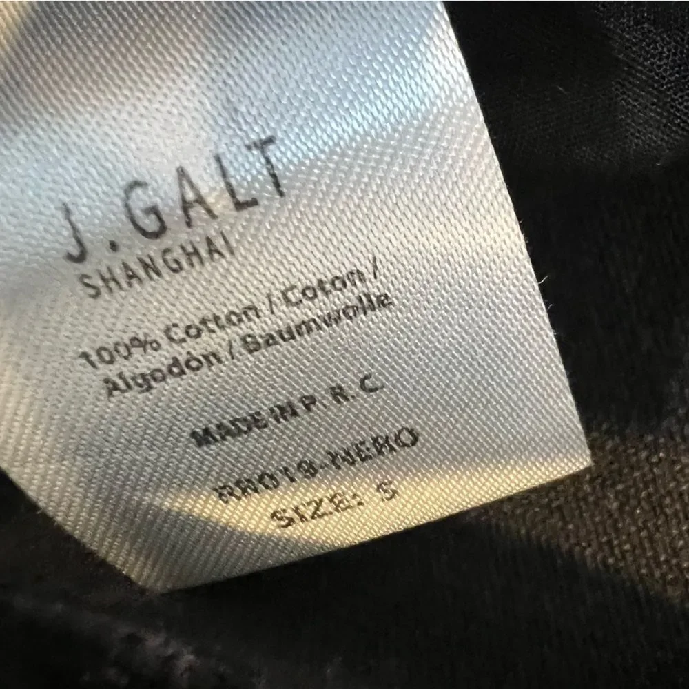 J. Galt Brandy Melville Black Button Down Denim Mini Skirt size small